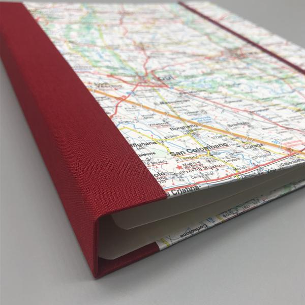 Buch Ordner Ringmechanik rot Leinenrücken